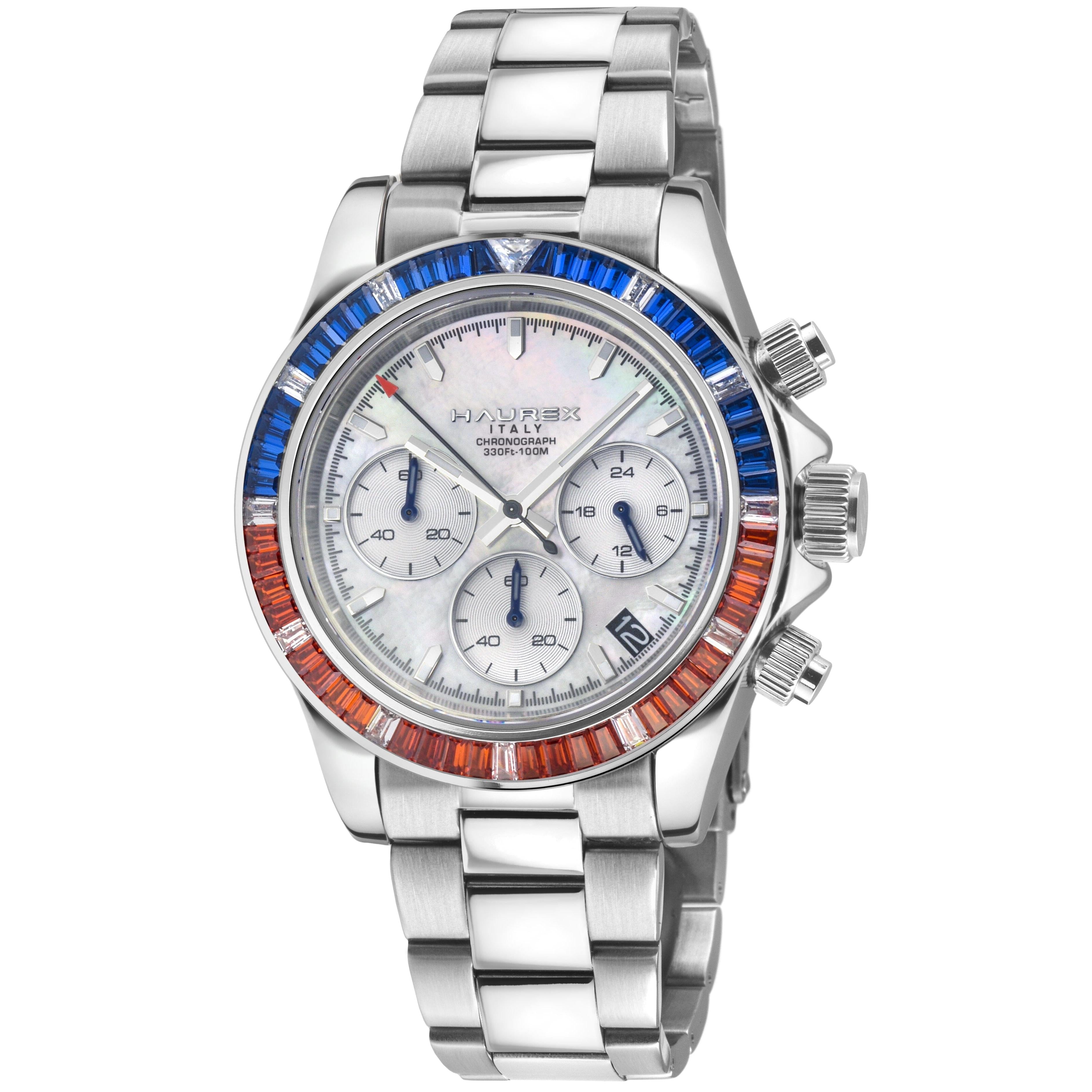 Women's Haurex Italy Arcobaleno White MOP Dial Watch Watch Haurex 